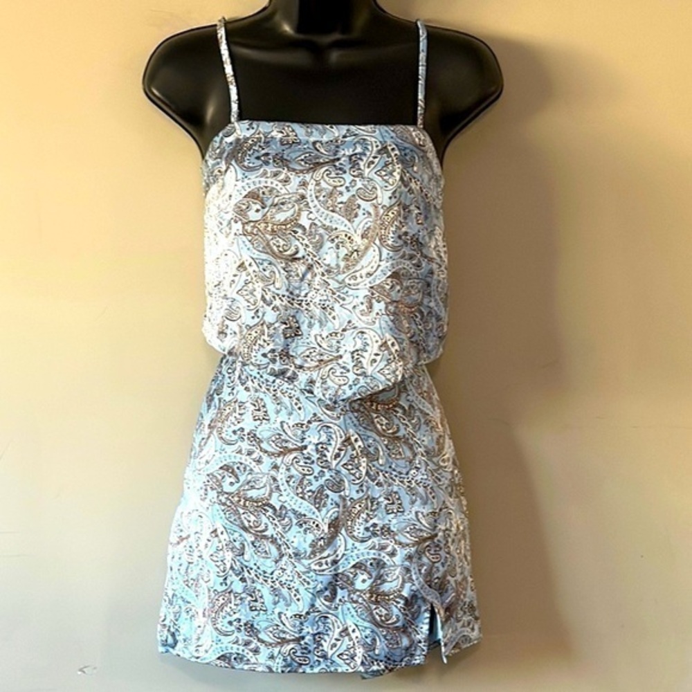 Hollister Blue bandana top and Mini Skirt set